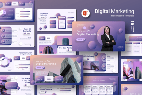 Download Digital Marketing - PowerPoint Template - Marketing Collection