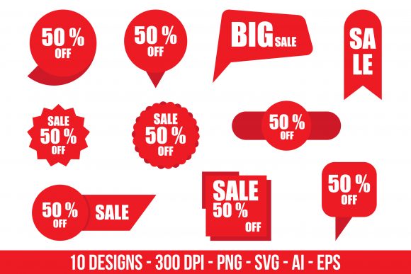 Download Discount Stickers Clipart Set. - Discount Collection