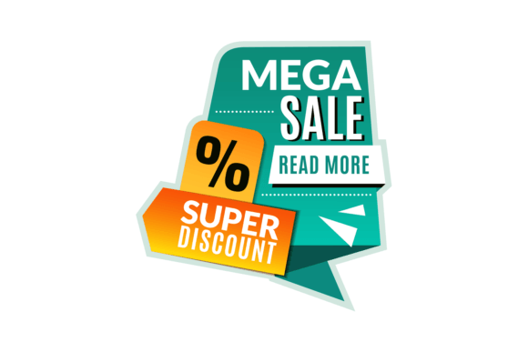 Download Mega Sale Tag. Super Discount Promotiona - Discount Collection