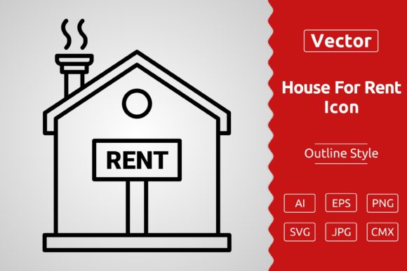 Download Vector House for Rent Outline Icon - Vector Collection