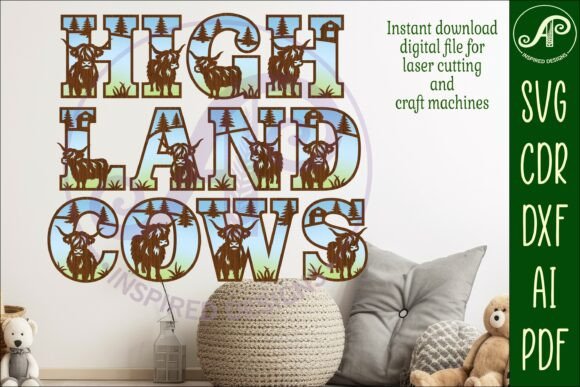 Download Highland Cow Alphabet 56 Letter Set - Premium Resources