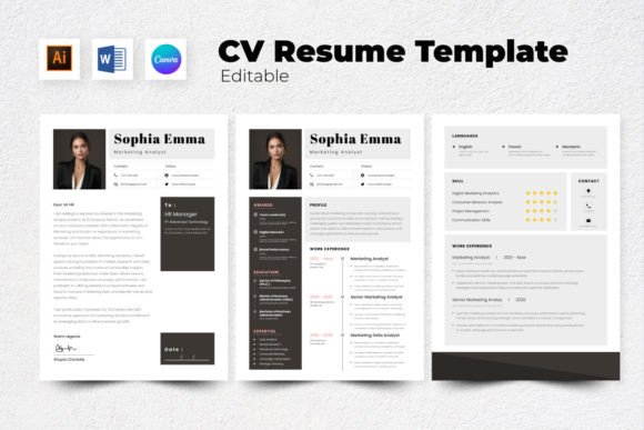Download Resume / CV Marketing Analyst V1 - Marketing Collection