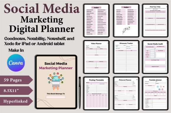 Download Digital Social Media Marketing Planner - Marketing Collection