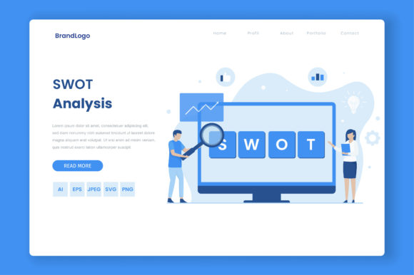 Download SWOT Analysis Flat Vector Concept - Vector Collection