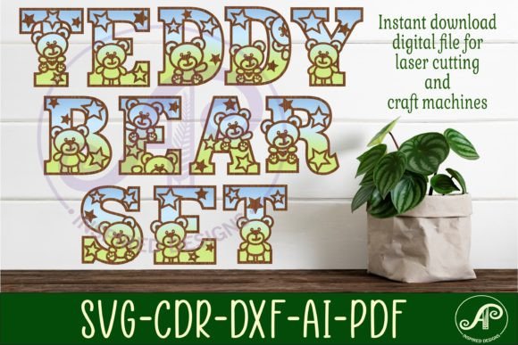 Download Teddy Bear Alphabet Set. 2 Layer 49 - Premium Resources