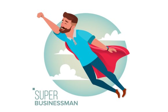Download Super Businessman Character Vector. - Vector Collection
