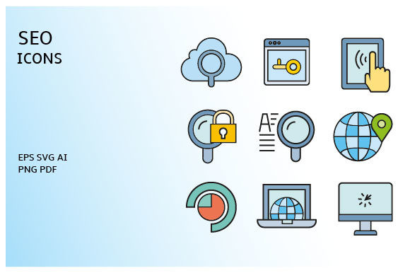 Download Web SEO Icons Vector Set - Vector Collection