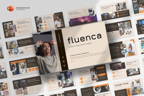 Download Influencer &amp; Content Creator Powerpoint - Flu Collection