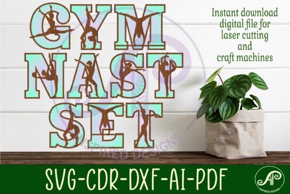 Download Gymnastics Female Silhouette Letters - Premium Bundle