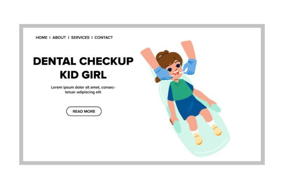 Download Dental Checkup Kid Girl Vector - Vector Collection