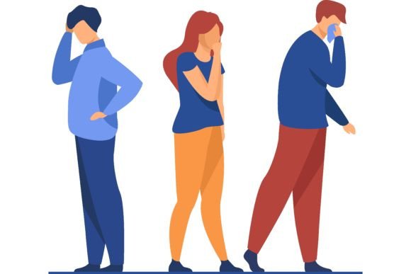 Download Group of Sick People Suffering from Flu - Flu Collection