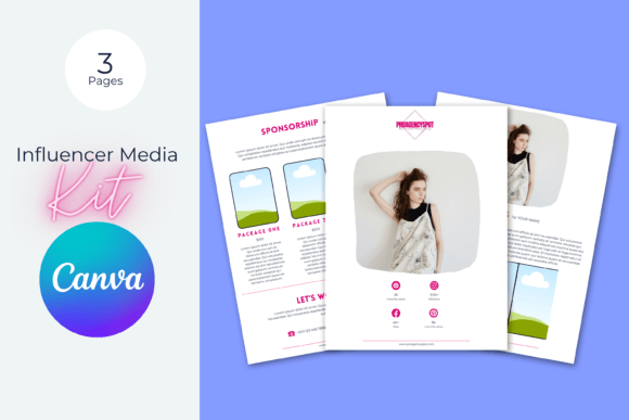 Download Influencer Media Kit Template Canva - Flu Collection
