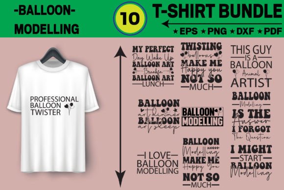 Download Balloon Modelling  T-shirt DesignBundle - Model Collection