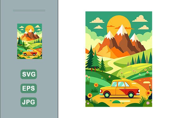 Download Auto Vector Landscape Background - Vector Collection