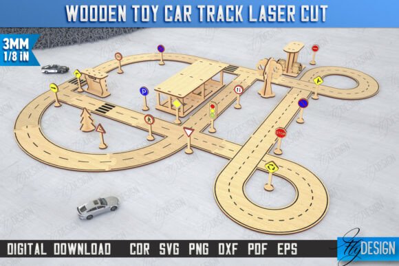 Download Toy Car Track Laser Cut | Road Model|CNC - Premium Resources