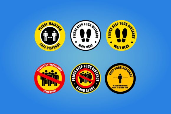 Download Keep Safe Distance Icon Vector - Vector Collection