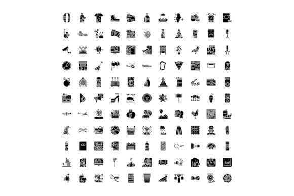 Download Diverse Vector Glyph Icons for Infograph - Vector Collection