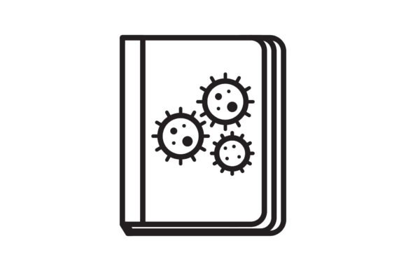 Download Book Icon Virus Black Line Design Vector - Vector Collection
