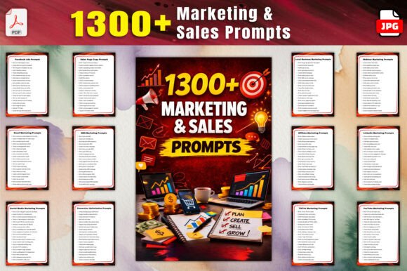 Download 1300+ Marketing &amp; Sales Prompts - Marketing Collection