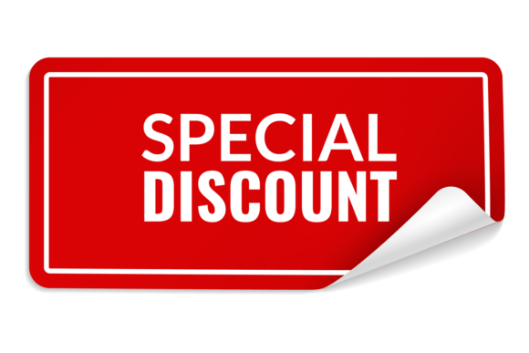 Download Special Discount. Red Rectangular Sticke - Discount Collection