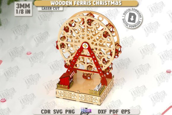 Download Ferris Wheel Model Laser Cut|Xmas - Model Collection