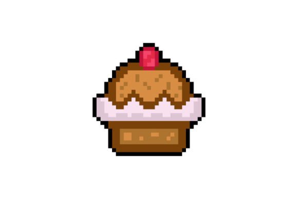 Download Cake Pixel Art Design Vector Isolated - Vector Collection